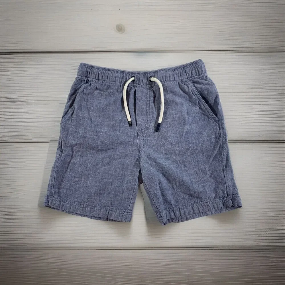 Boys‎ Tommy Bahama Light Blue Cotton Pull Up Shorts Size 7-8 (READ)